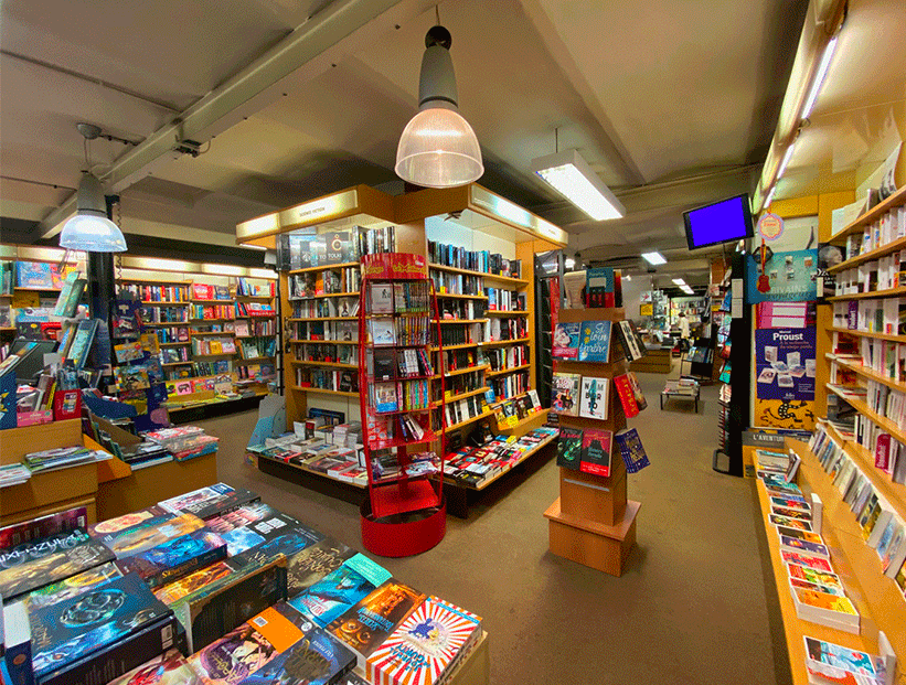 intérieur librairie